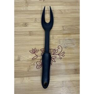 Black Plastic Nylon 2 Prong Fork Cooking Utensil Heat Resistant 410 F/210C